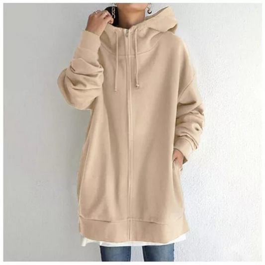 Emerald Haven | Women's Long Oversized Hooded Sweatshirt | Chic, Cozy, Versatile