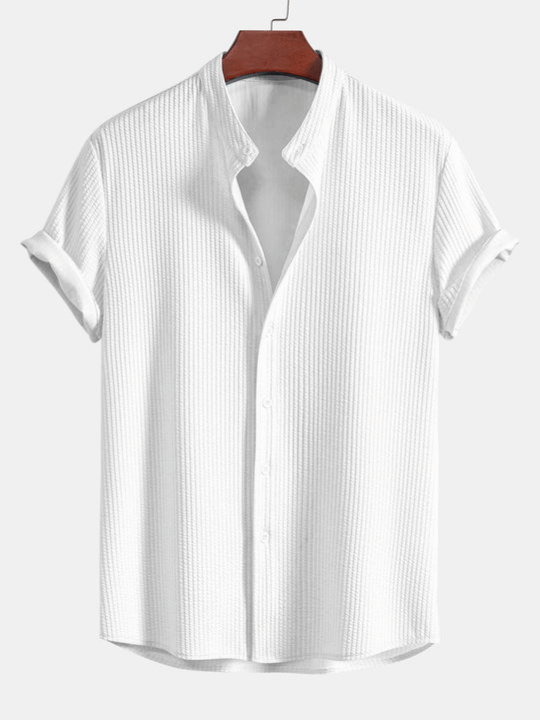 Finnian | Premium Button-Down Shirt with Contemporary Stand Collar | Stylish, Comfortable, Timeless