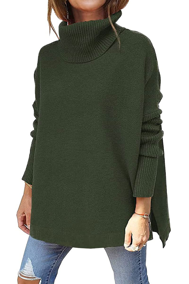 Tilly - Stylish loose turtleneck knitted sweater