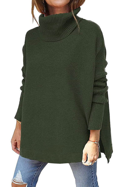 Tilly - Stylish loose turtleneck knitted sweater