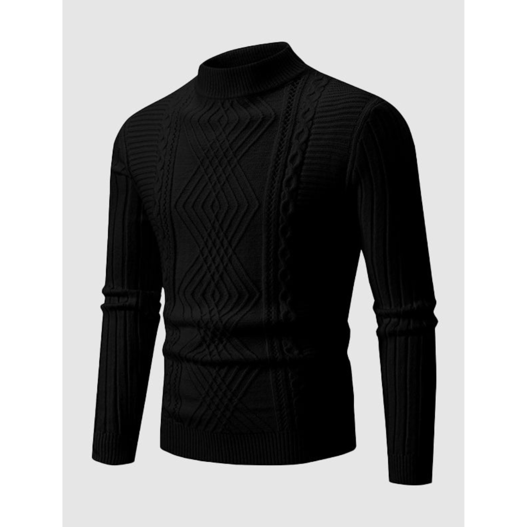 Oisin | Elegant Long Sleeve Knit Sweater for Men | Comfortable, Versatile, Timeless