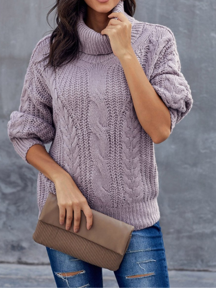 Rhona - Warm Casual Loose Cable-Knit Sweater