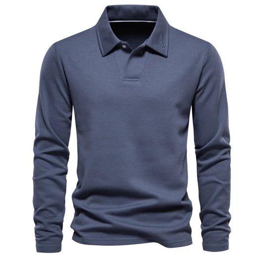 Dublin Threads | Men's Elegant Long Sleeve Polo Shirt for Smart Casual Wear | Comfort, Versatility, Style