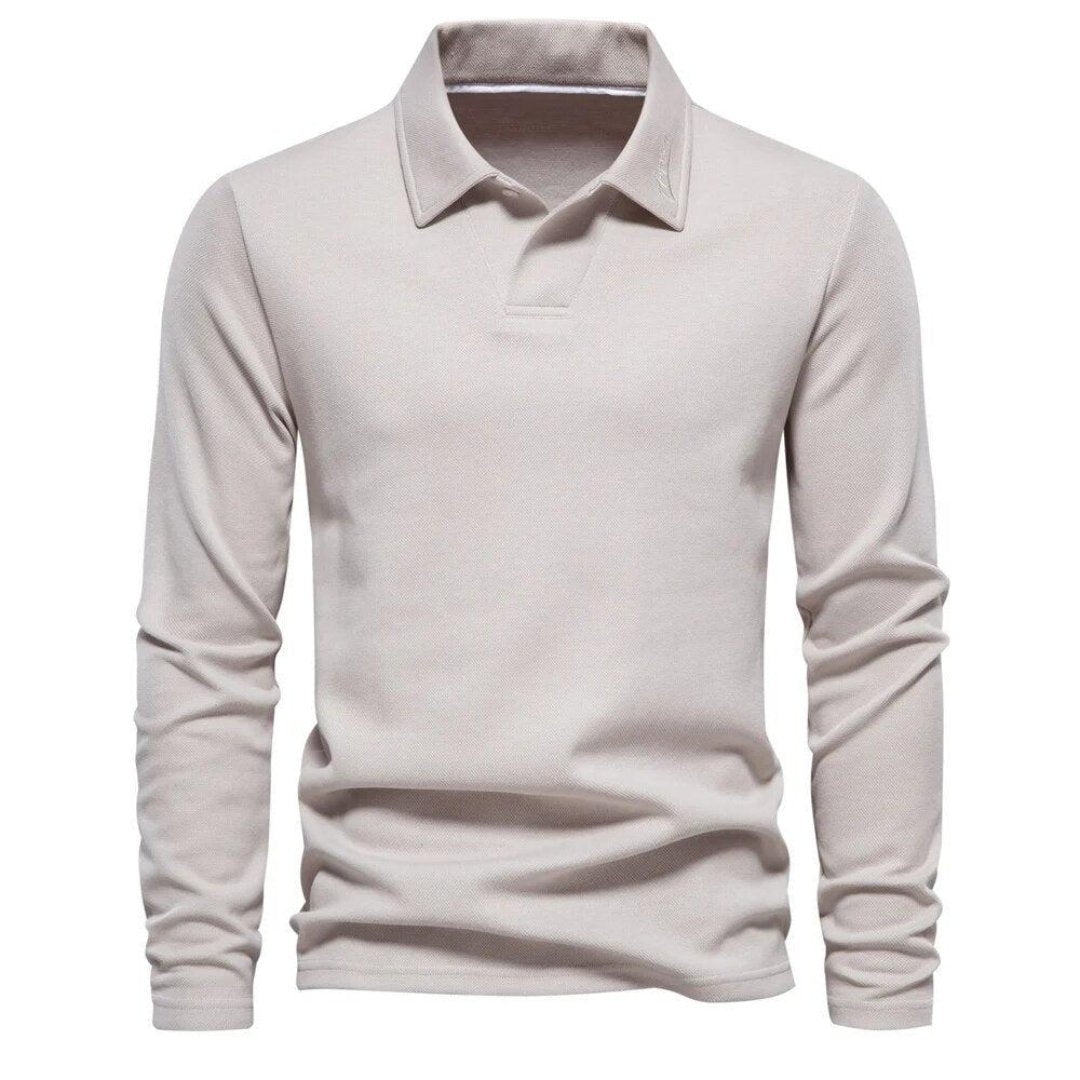 Dublin Threads | Men's Elegant Long Sleeve Polo Shirt for Smart Casual Wear | Comfort, Versatility, Style