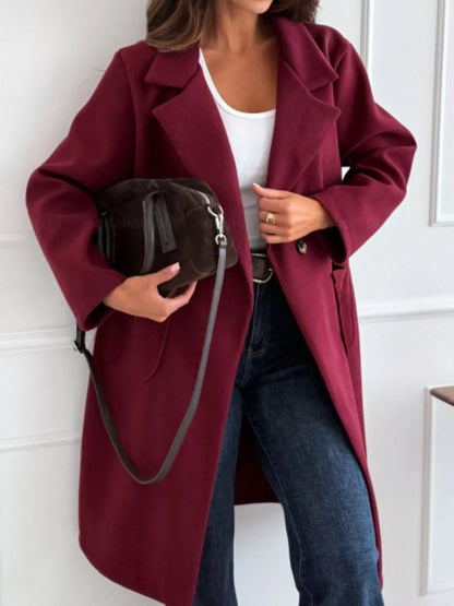Lillian - Elegant versatile long-sleeve trench coat