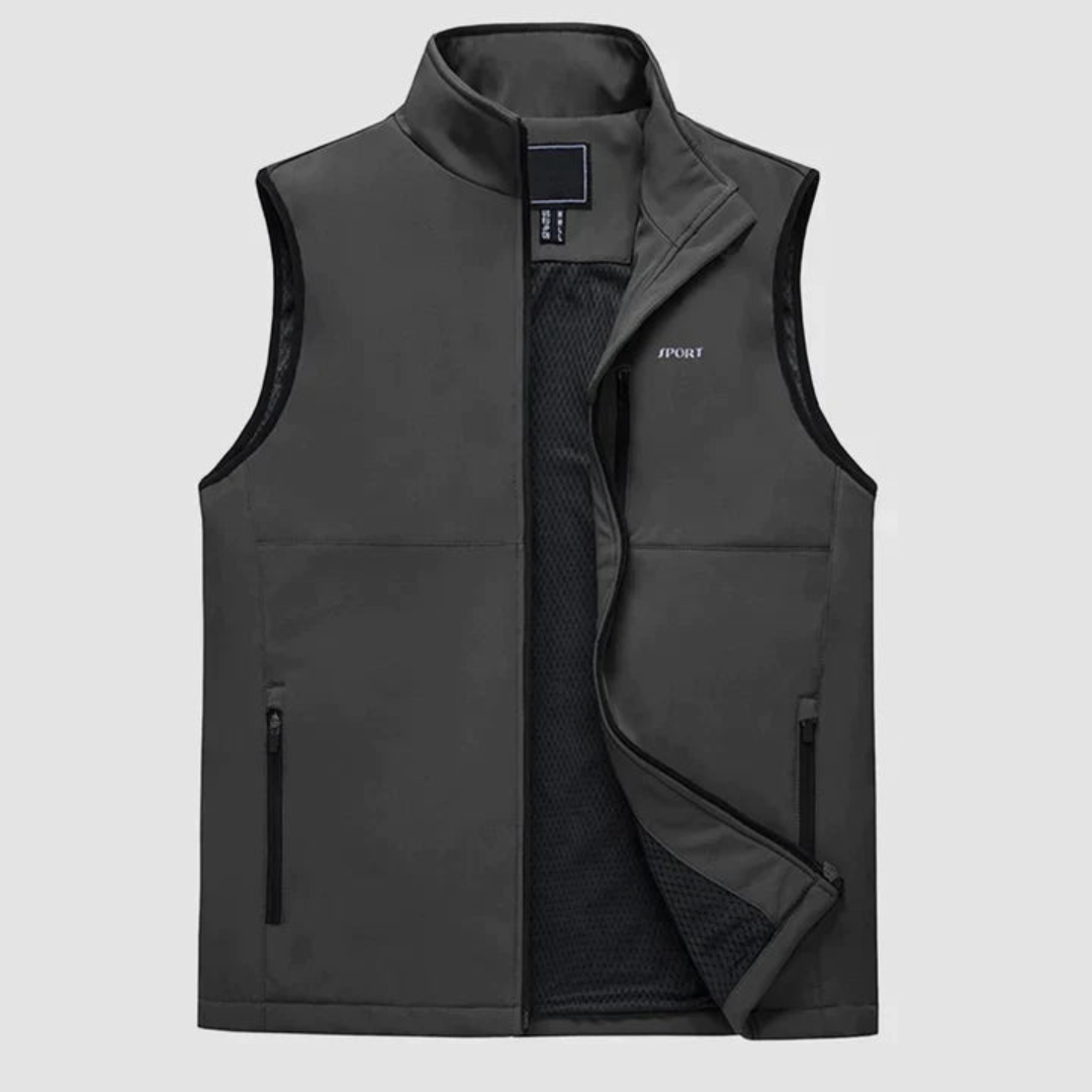 Aidan | Men’s Sleek Sleeveless Jacket | Lightweight, Modern, Versatile Style