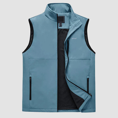 Aidan | Men’s Sleek Sleeveless Jacket | Lightweight, Modern, Versatile Style