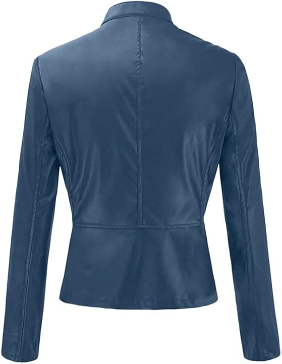 Women's Lightweight Moto Jacket | Faux Leather, Slim Fit