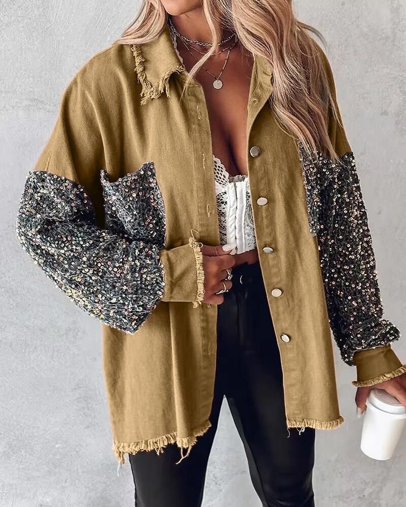 Lindsey - Casual stylish sequin sleeve jacket