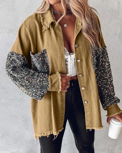 Lindsey - Casual stylish sequin sleeve jacket