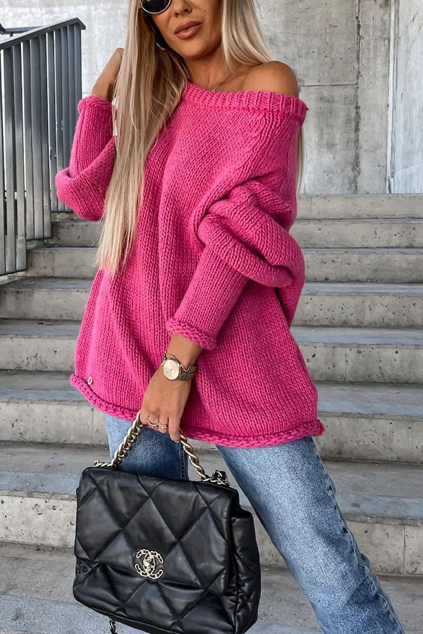 Luisa - Loose off-shoulder soft warm sweater