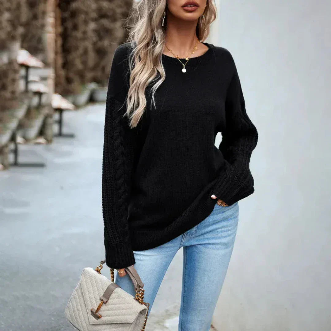 Aisling | Elegant Crew Neck Knit Jumper for Women | Warm, Stylish, Versatile