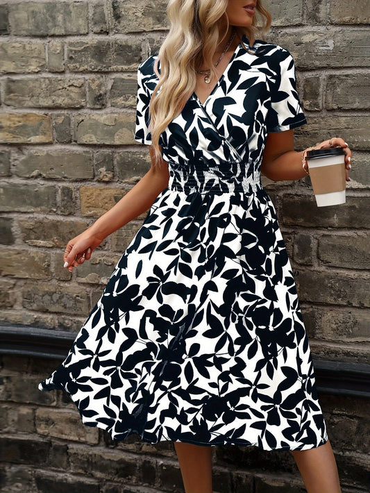 Yanessa - Elegant floral midi dress