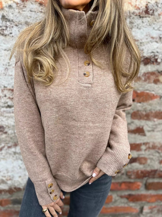 Yarissa - Warm Loose Turtleneck Jumper