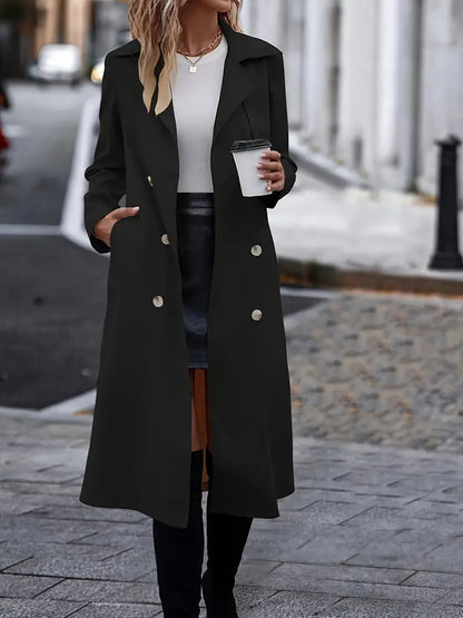 Aisling | Timeless Women's Black Trench Coat | Elegant, Tailored, Versatile