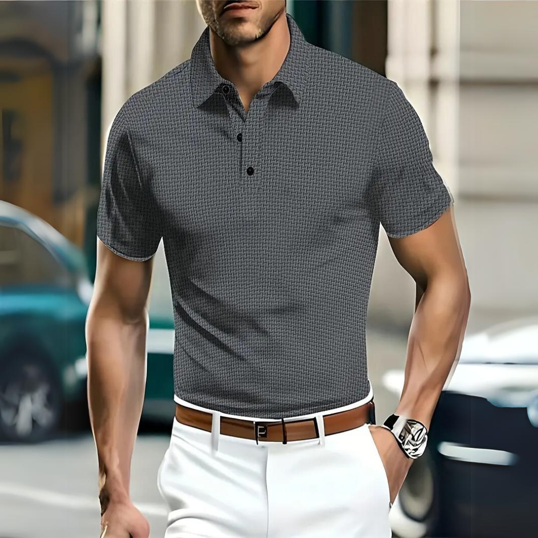 Liam | Elegant Slim Fit Polo Shirt for Men | Luxurious Comfort, Timeless Style