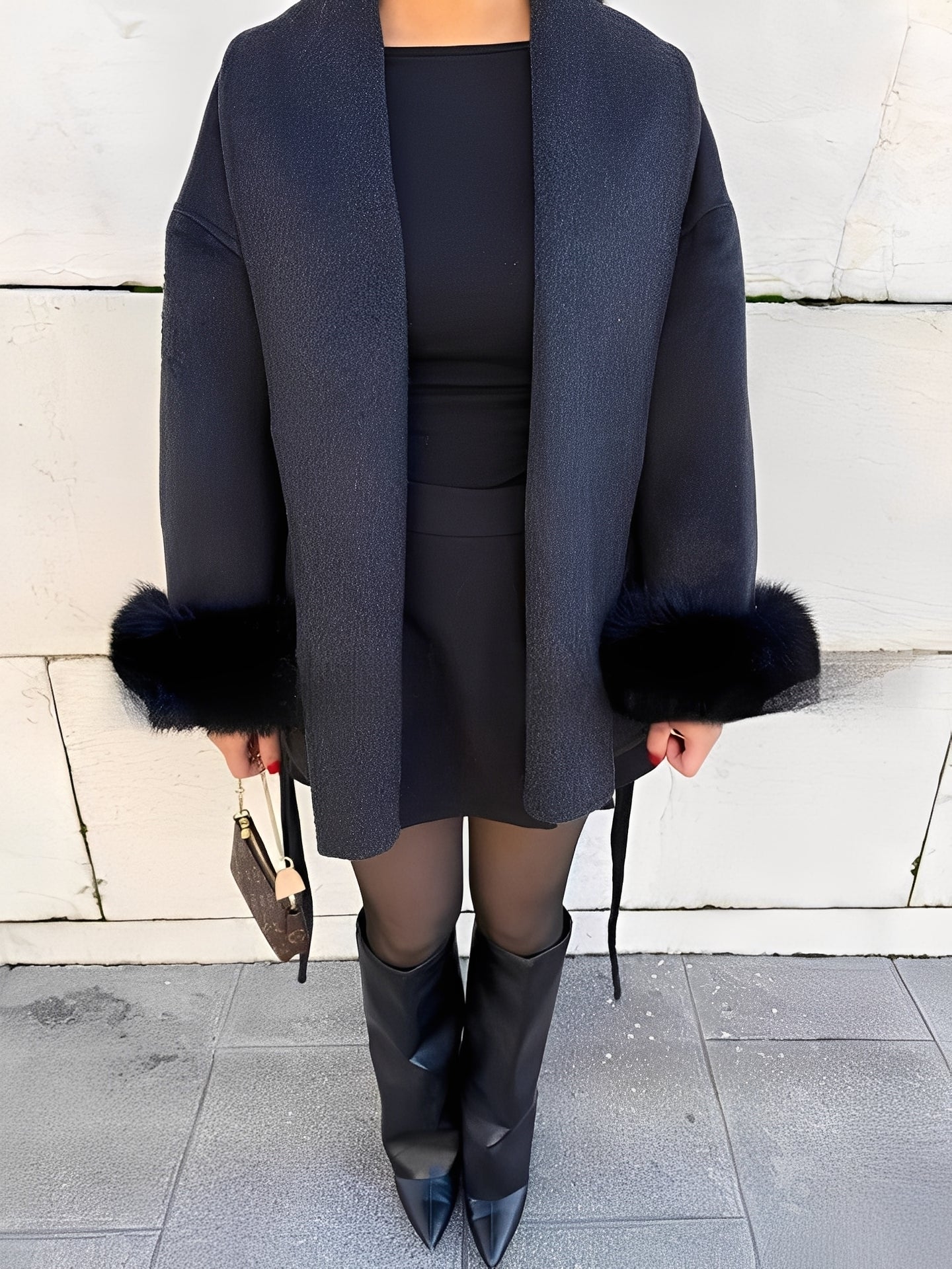 Kamila - Elegant stylish fur long coat