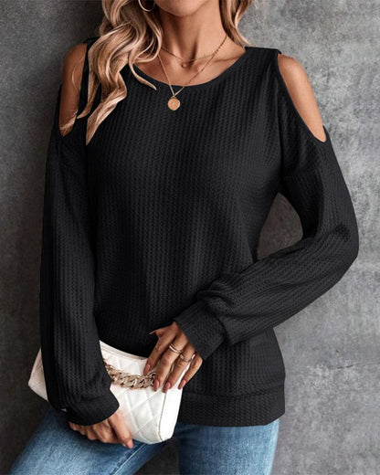 Juliet - Casual Off-Shoulder Long-Sleeve Jumper