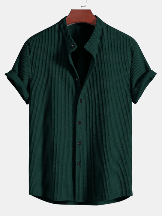 Finnian | Premium Button-Down Shirt with Contemporary Stand Collar | Stylish, Comfortable, Timeless