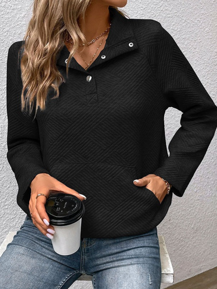 Varina – Casual and Elegant Knitted High-Neck Sweatshirt