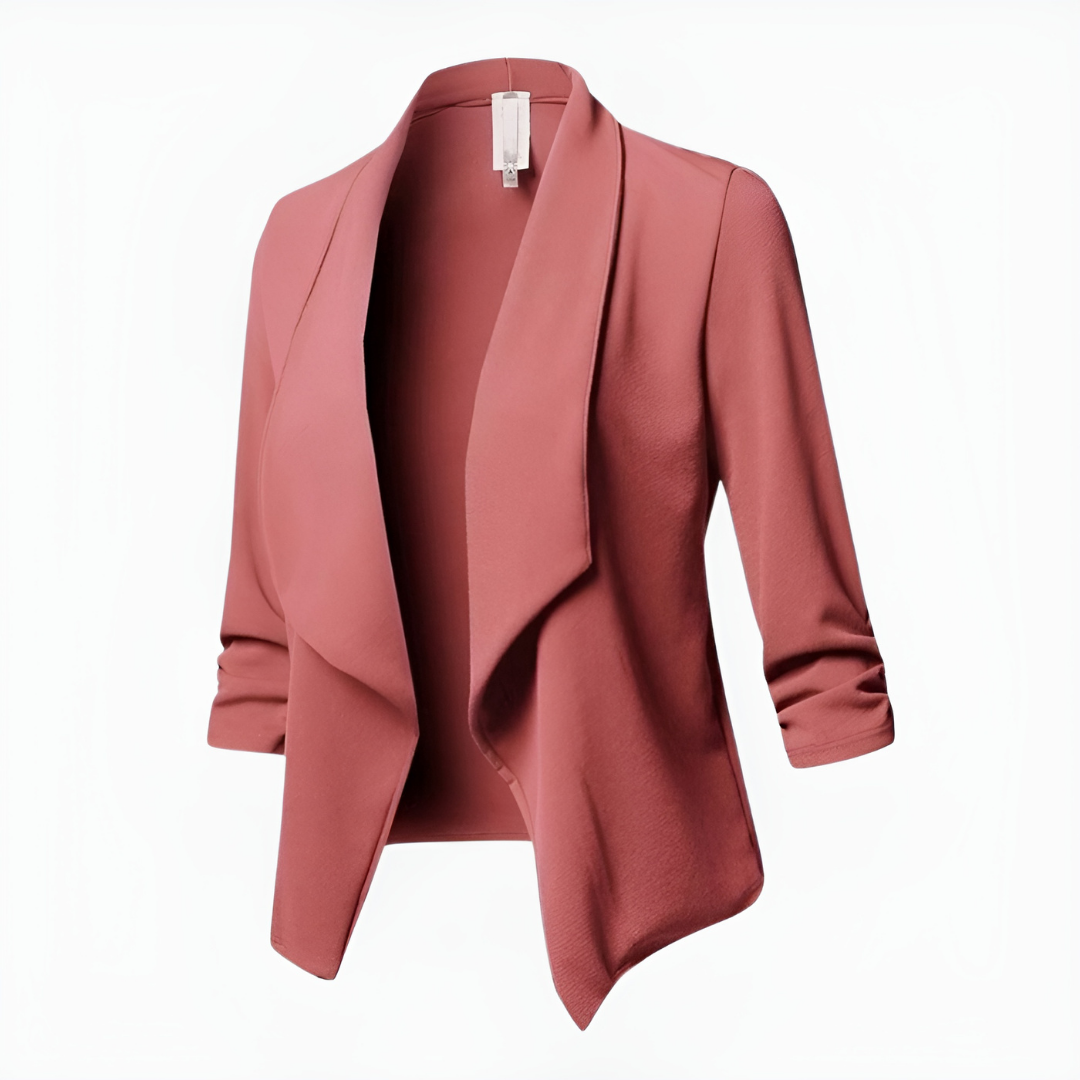 Limerick Elegance | Chic Tailored Women's Blazer with Asymmetrical Front | Comfortable Fit, Versatile Style