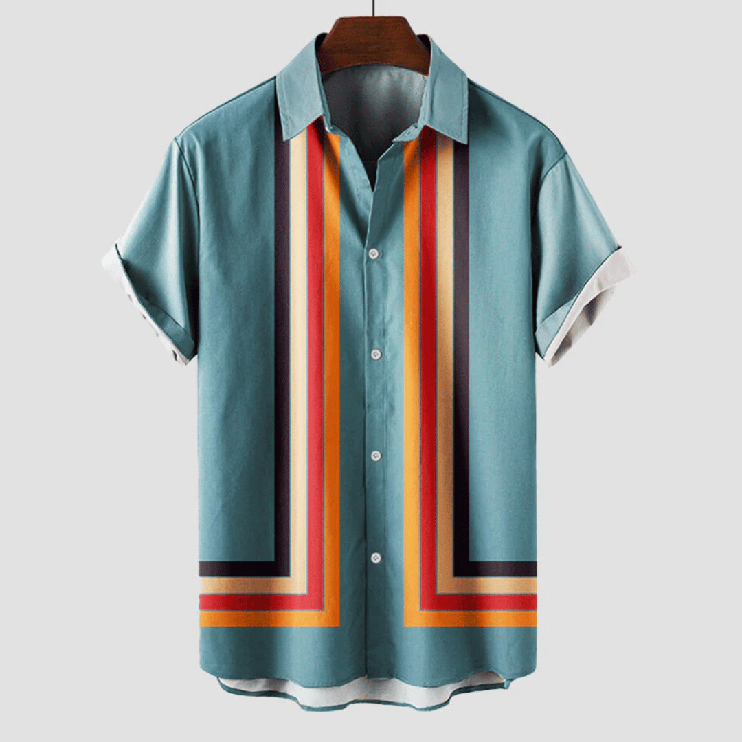 Finnian | Trendy Lightweight Men's Shirt for Casual Summer Outings | Breathable, Versatile, Retro-Inspired