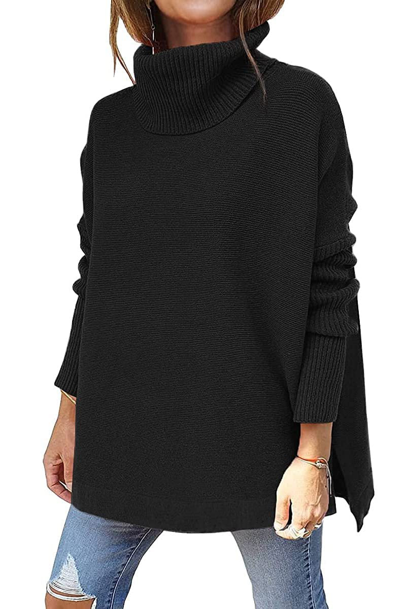 Tilly - Stylish loose turtleneck knitted sweater