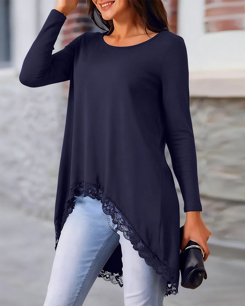 Savanah - Casual Long Asymmetrical Sweatshirt