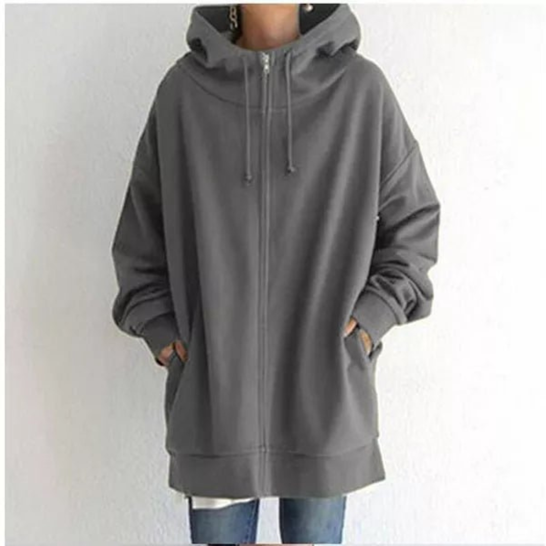 Emerald Haven | Women's Long Oversized Hooded Sweatshirt | Chic, Cozy, Versatile