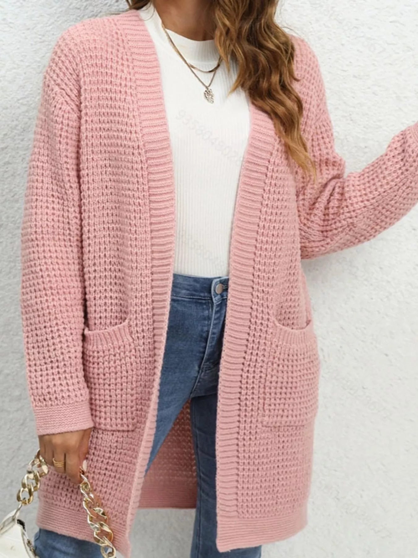 Cathy - Warm Chunky Knitted Cardigan with Front Opening