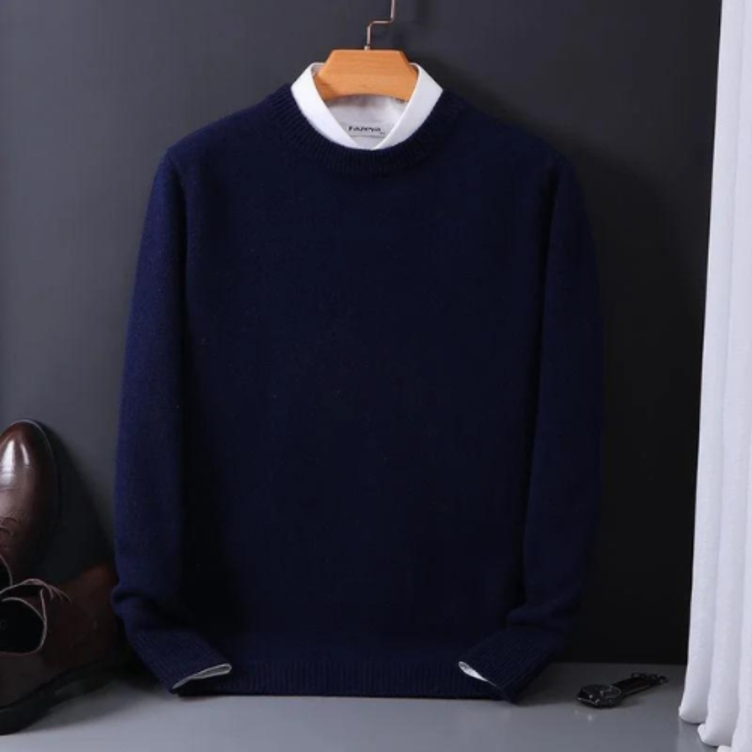 Finnian | Luxurious Men's Crew Neck Knitwear | Classic, Warm, Versatile Comfort