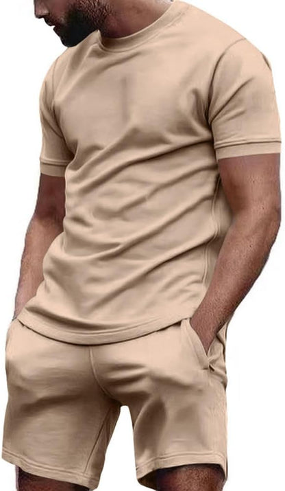 Men's Casual Two Piece Set | Basic, Shorts & T-Shirt