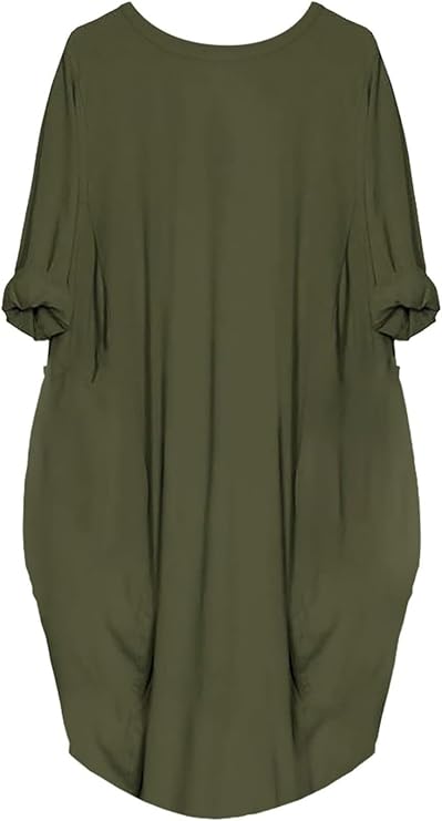 Women Summer Plus Size Dress | Tunic, Sleeves