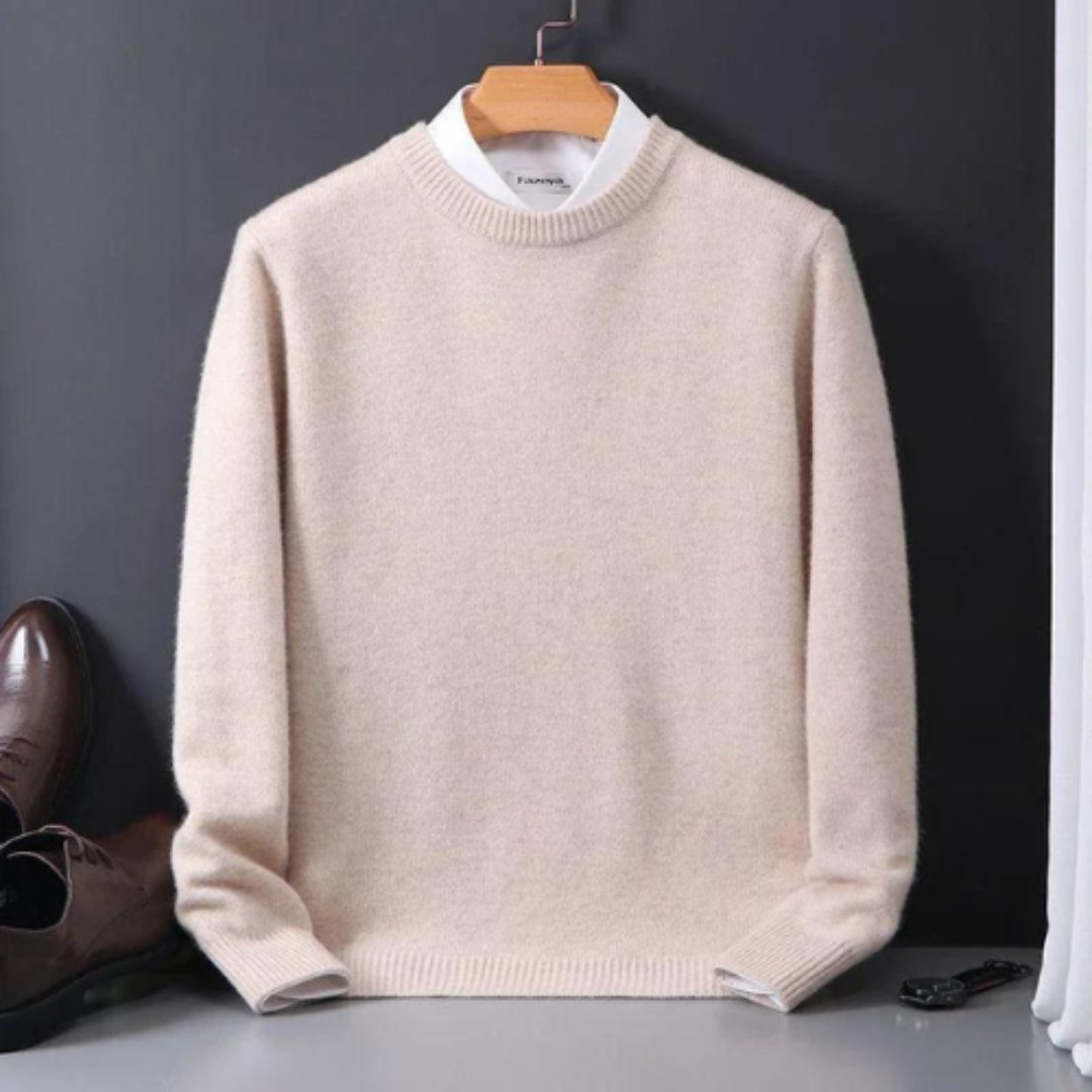 Finnian | Luxurious Men's Crew Neck Knitwear | Classic, Warm, Versatile Comfort