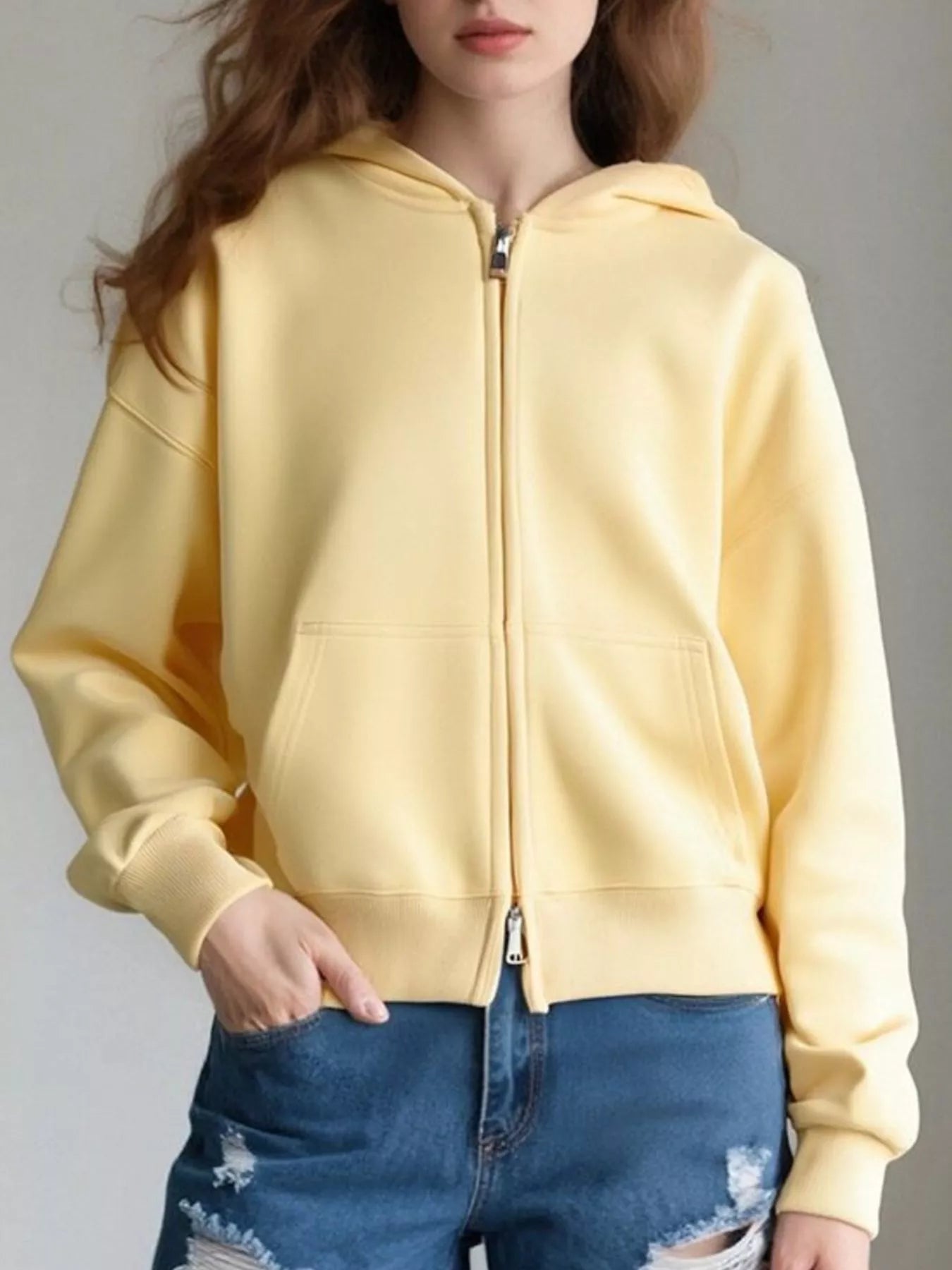 Dafne - Casual zip-up hoodie jacket