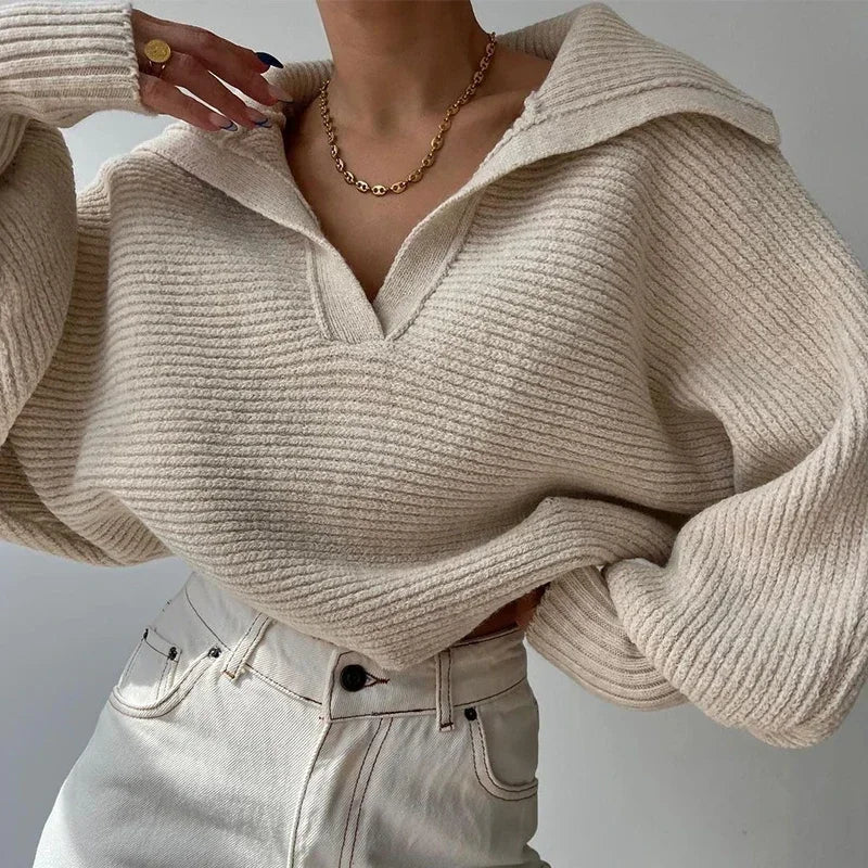 Beverlie - Elegant loose cropped sweater