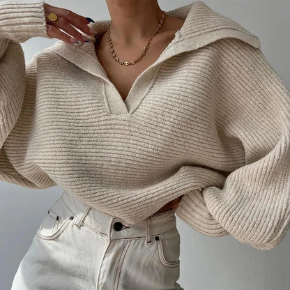 Beverlie - Elegant loose cropped sweater