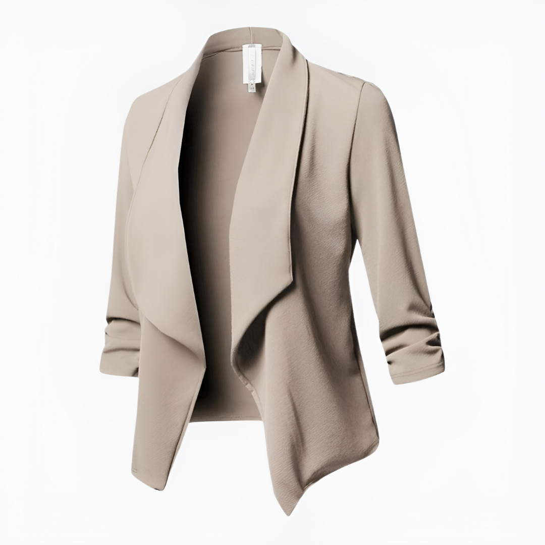 Limerick Elegance | Chic Tailored Women's Blazer with Asymmetrical Front | Comfortable Fit, Versatile Style