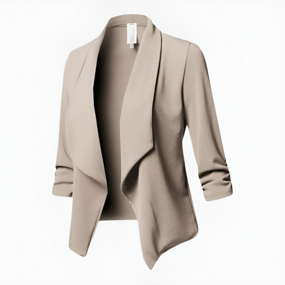 Limerick Elegance | Chic Tailored Women's Blazer with Asymmetrical Front | Comfortable Fit, Versatile Style