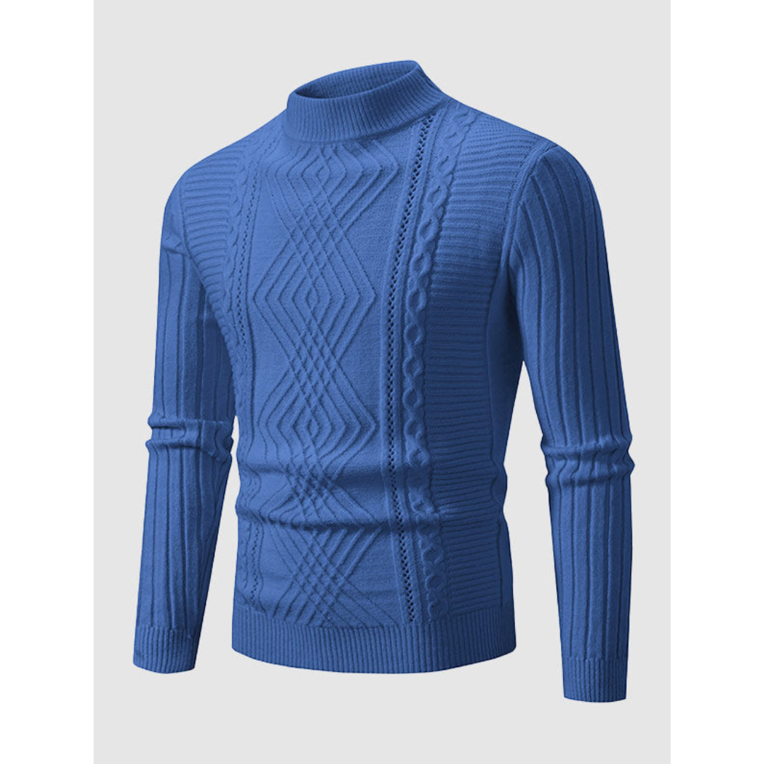 Oisin | Elegant Long Sleeve Knit Sweater for Men | Comfortable, Versatile, Timeless