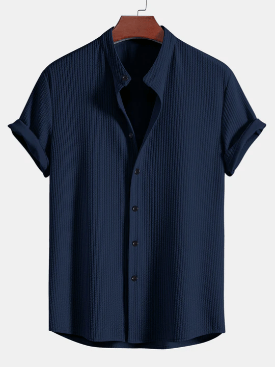 Finnian | Premium Button-Down Shirt with Contemporary Stand Collar | Stylish, Comfortable, Timeless