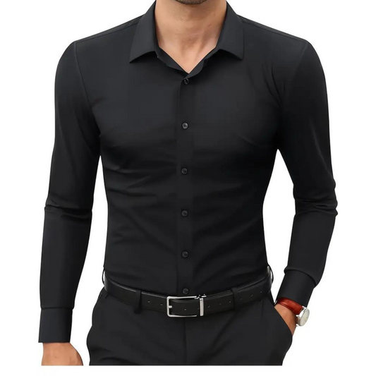 Liam | Stylish Slim Fit Long Sleeve Shirt | Soft Cotton, Versatile Elegance