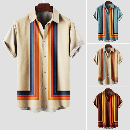 Finnian | Trendy Lightweight Men's Shirt for Casual Summer Outings | Breathable, Versatile, Retro-Inspired