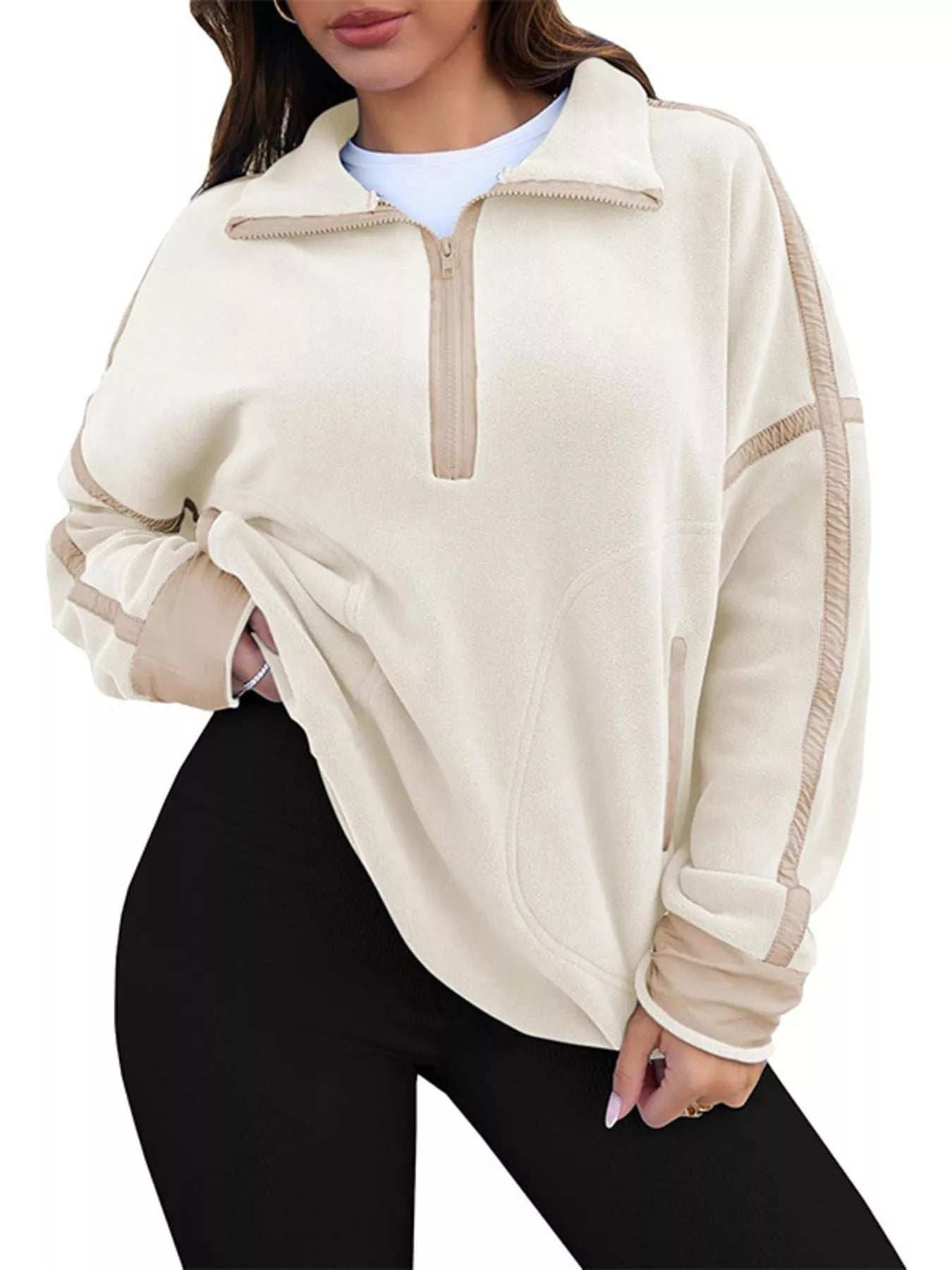 Elenna - Elegant Casual Half-Zip Jumper