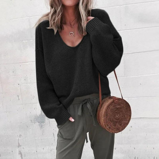 Daisey - Loose fit warm V-neck jumper