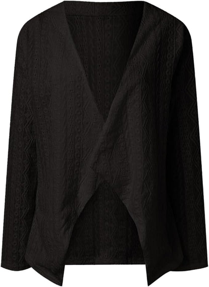 Women’s Summer Crochet Knit Cardigan | Lightweight, Long Sleeve