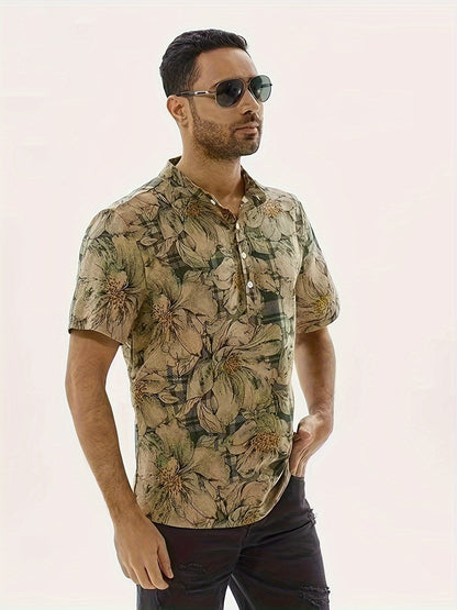 Cillian | Trendy Short-Sleeve Floral Shirt for Men | Cool, Stylish, Comfortable