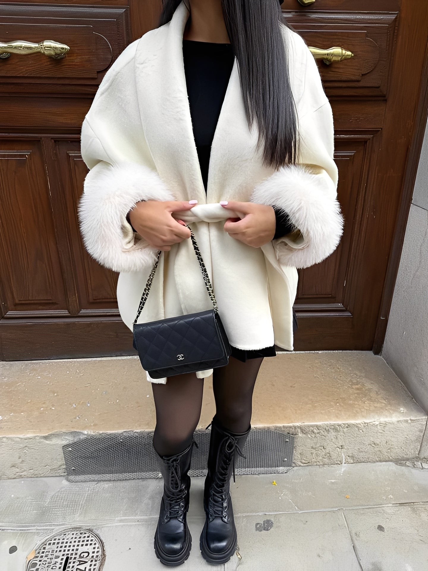 Kamila - Elegant stylish fur long coat