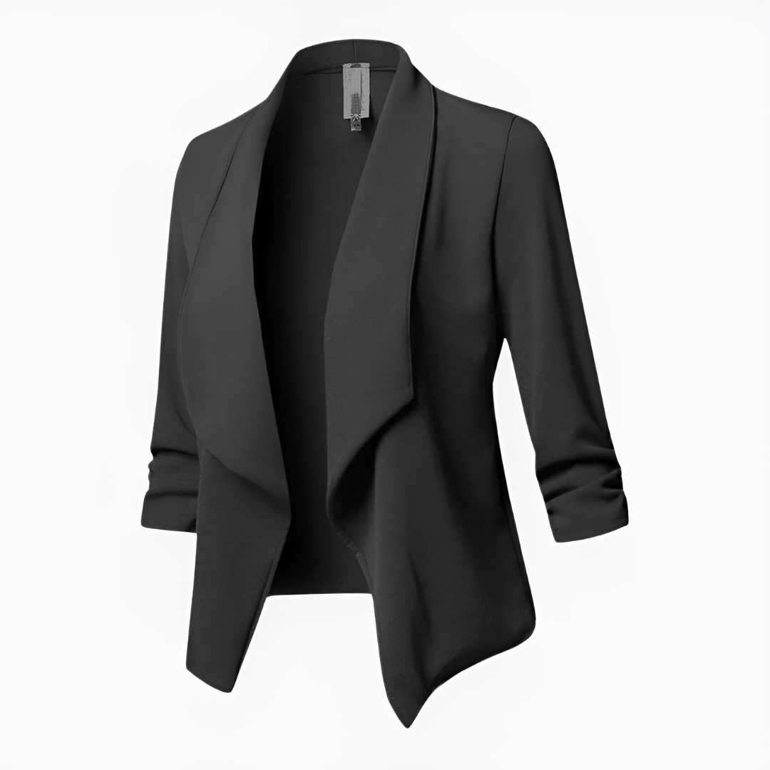 Limerick Elegance | Chic Tailored Women's Blazer with Asymmetrical Front | Comfortable Fit, Versatile Style