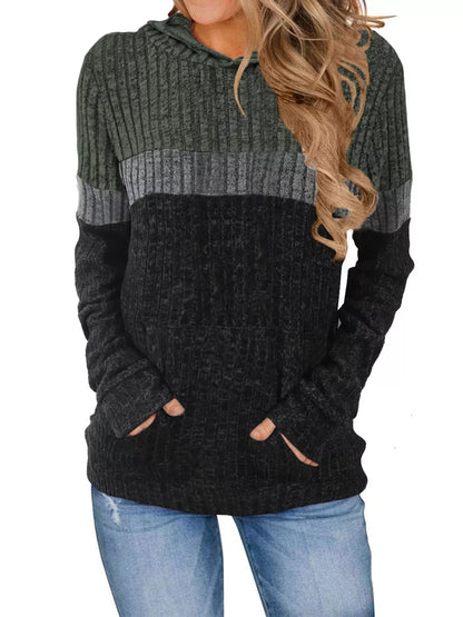 Mary - Chic Ribbed Colour-Block Jacket